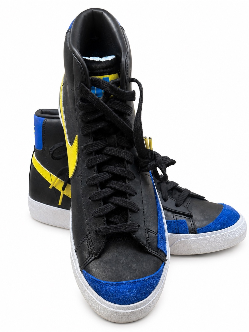 Nike Blazer Mid ’77 Black Blue Yellow High Top Sneakers – New in Box